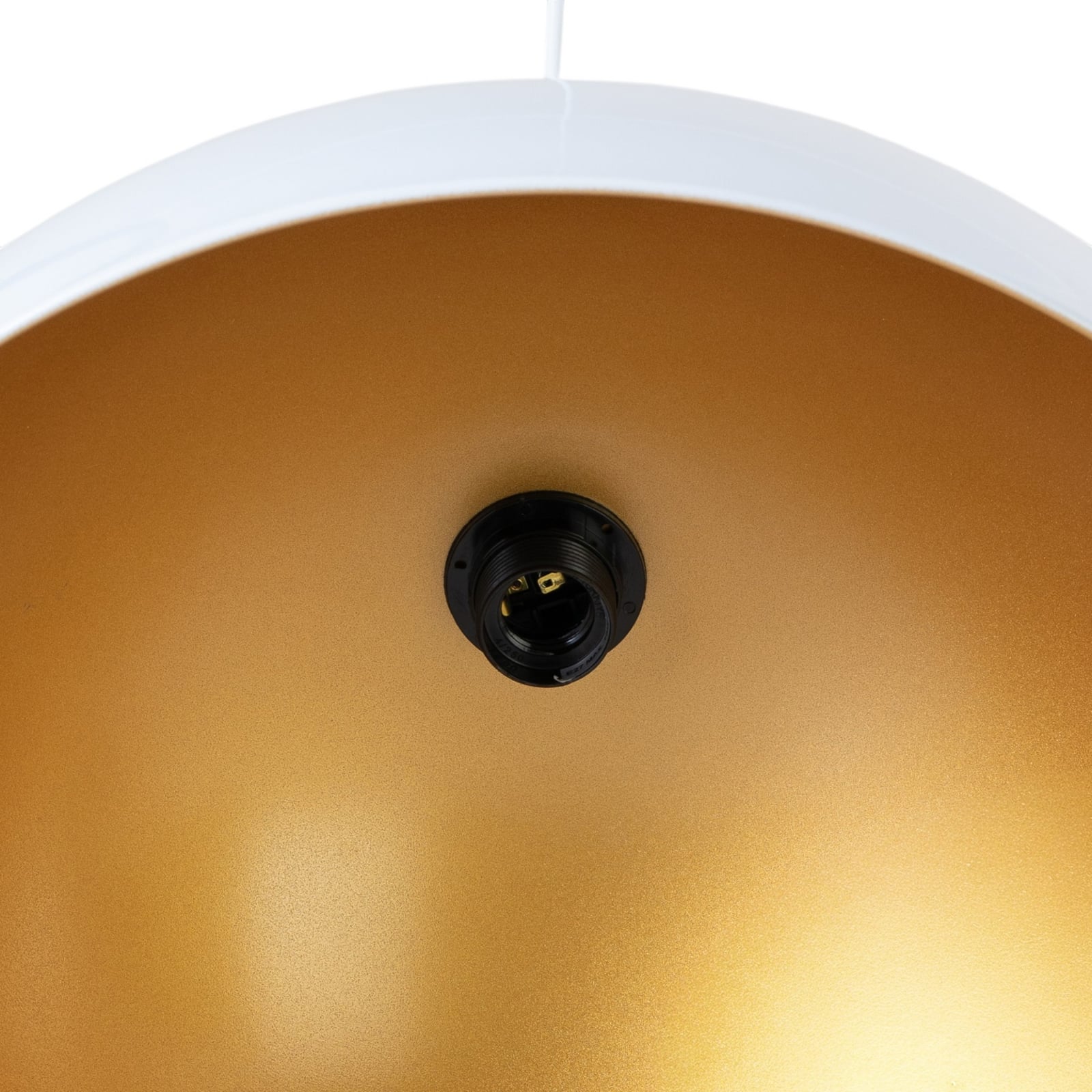 Hängeleuchte Lipeo, weiß/gold, Ø 50 cm, Metall, E27