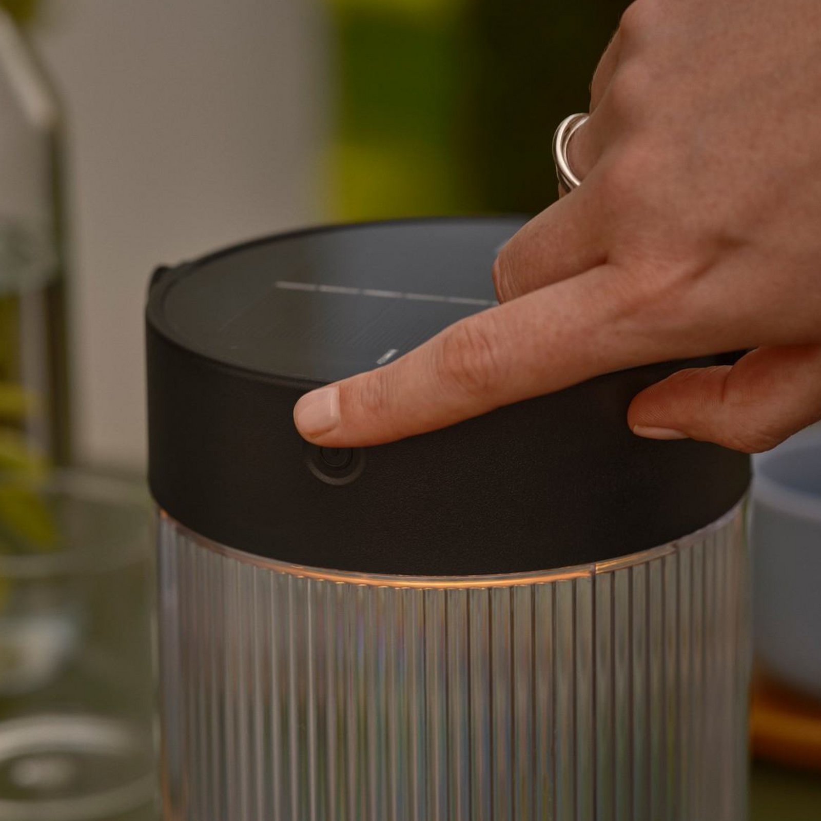 Coupar Solar Portable Pöytävalaisin Musta - Nordlux