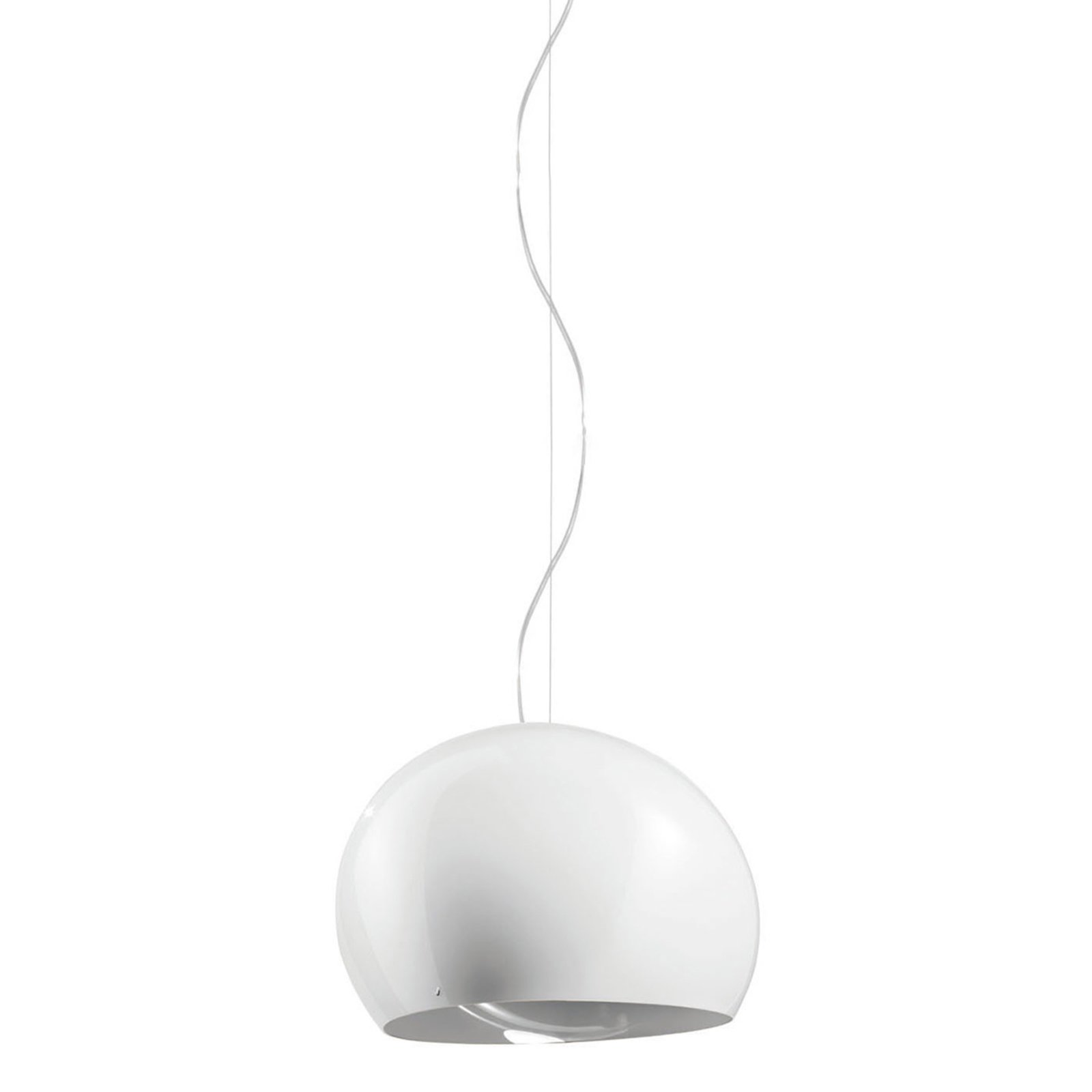 Függő lámpa Surface Ø 27 cm, E27, fehér/acélszürke