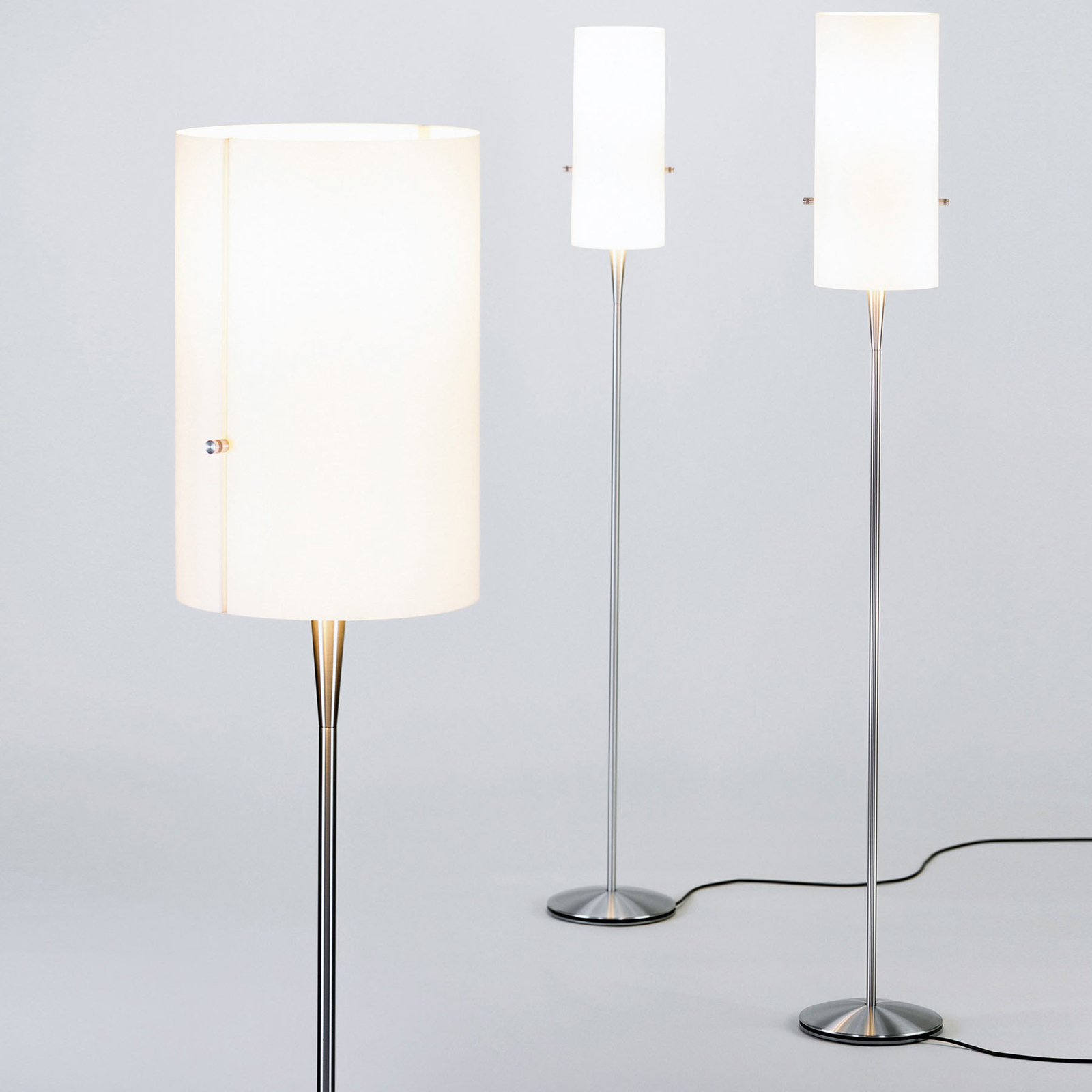 serien.lighting Club M LED floor lamp, aluminium