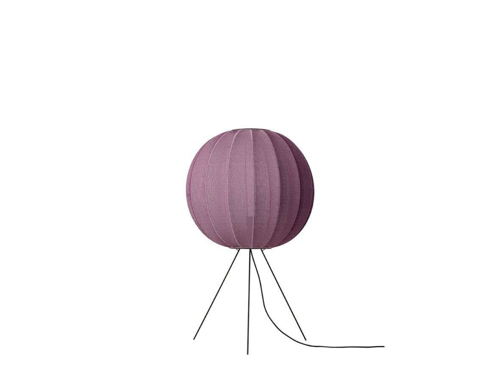 Knit-Wit 60 Round Gulvlampe Medium Burgundy - Made By Hand - Stue - Aluminium
