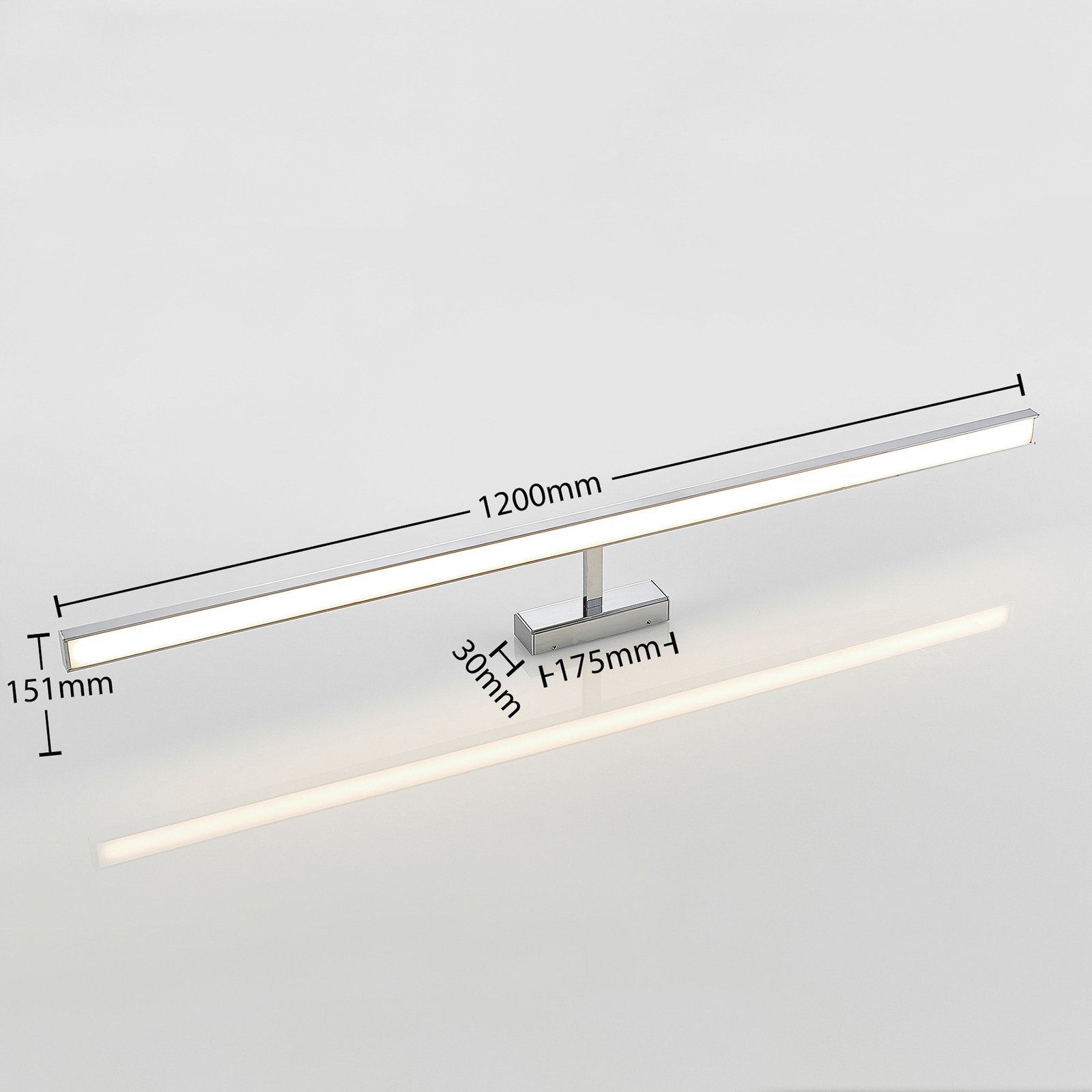 Jukka LED Vegglampe L120 White/Chrome - Lindby