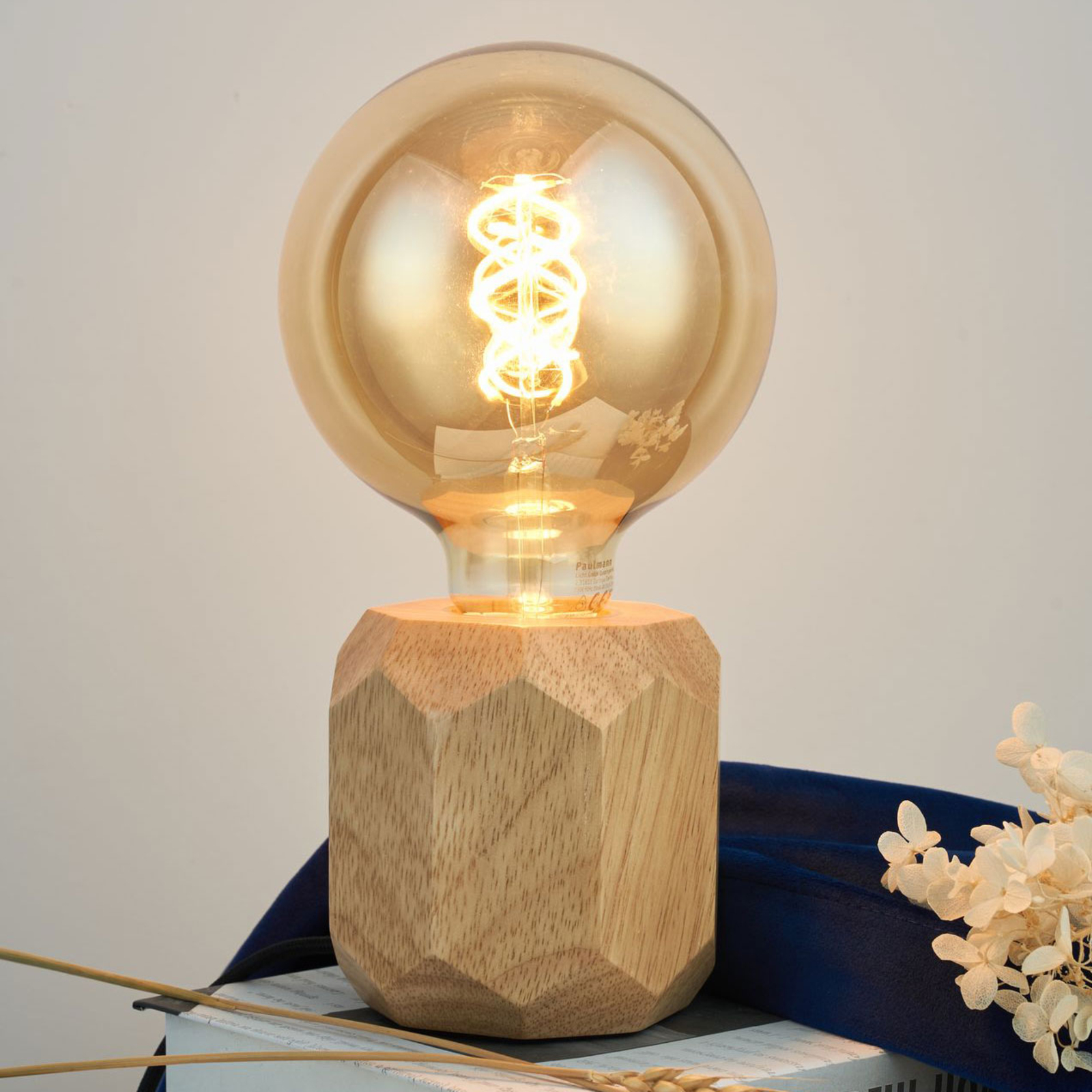 Pauleen Woody Sparkle stolní lampa, světlé dřevo