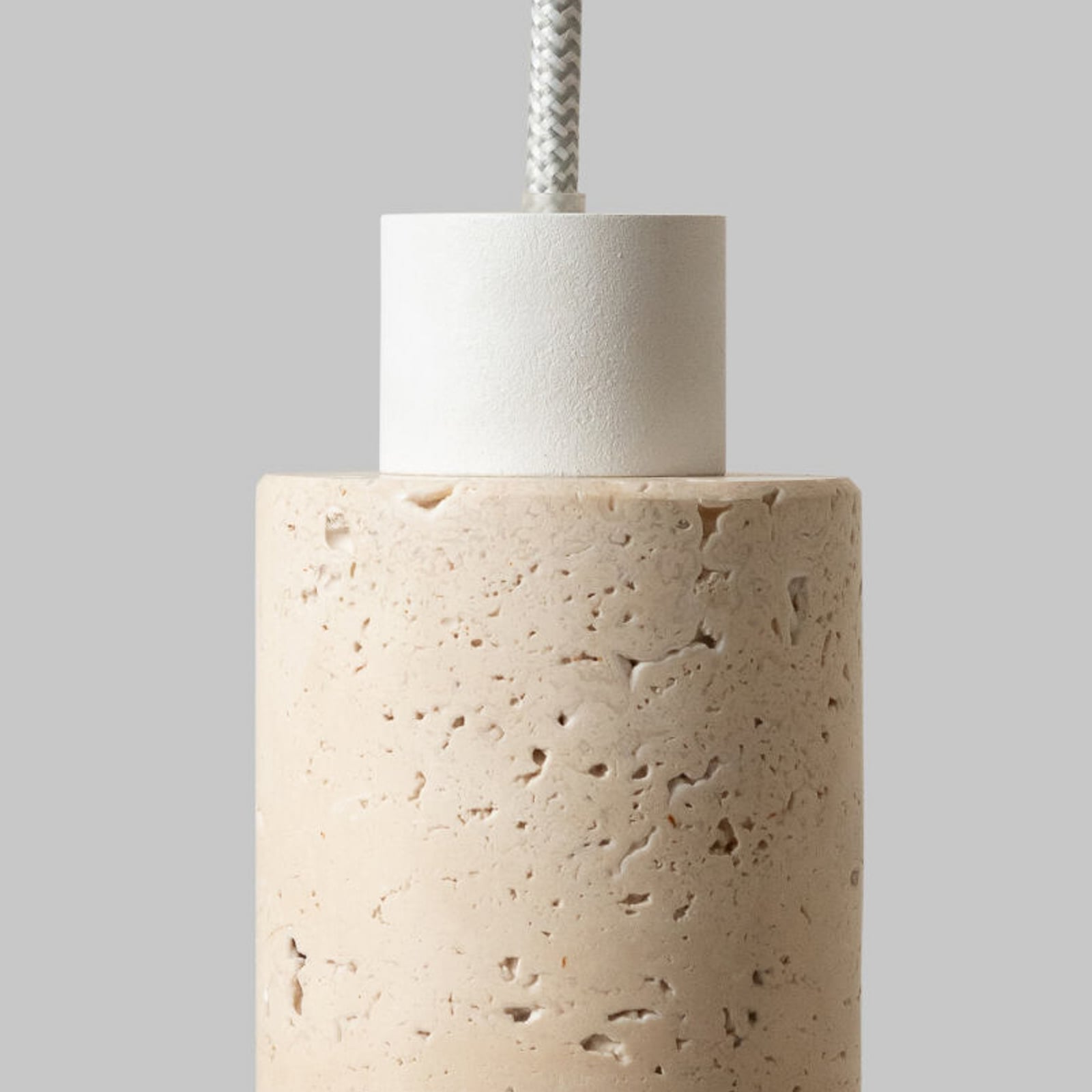 IT'S ABOUT ROMI Tivoli hanging light, white, travertine, GU10 IT'S ABOUT ROMI Tivoli hanging light, white, travertine, GU10