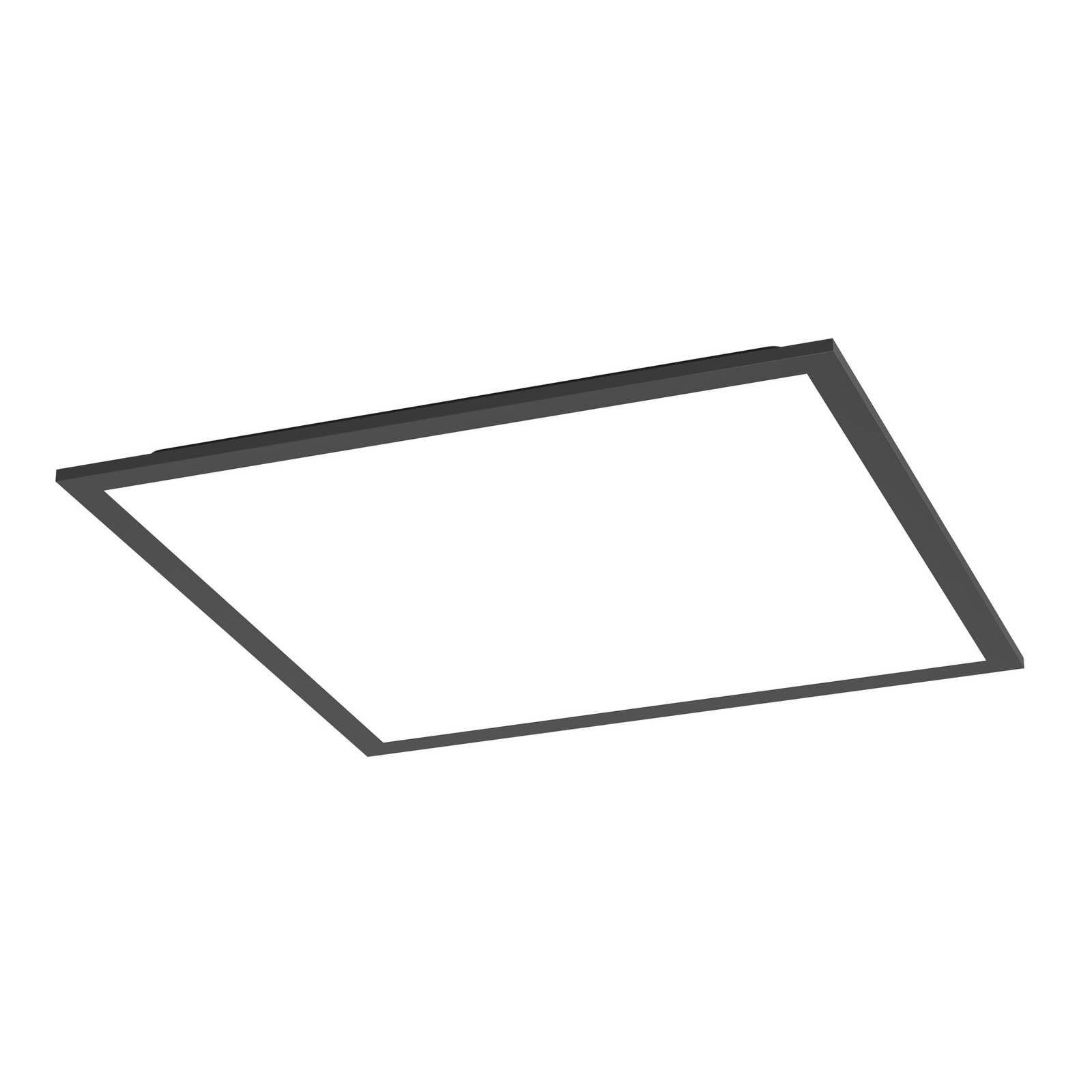 Tischlampe Barlaston, Höhe 39 cm, schwarz/grau, Metall/Stoff