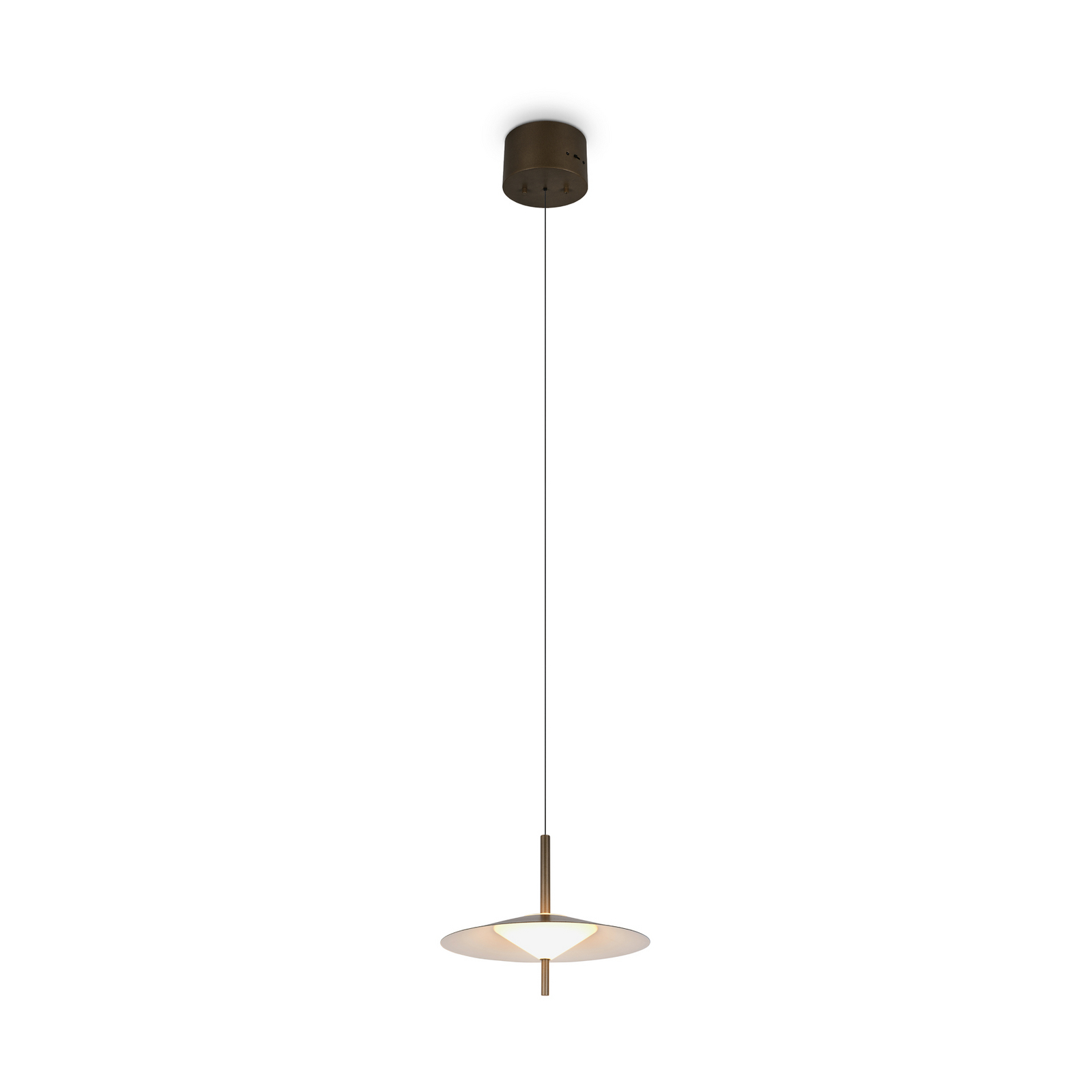 LED piekaramā lampa „Amalo“, platīna krāsā, Ø 30 cm, metāls, CCT LED piekaramā lampa „Amalo“, platīna krāsā, Ø 30 cm, metāls, CCT