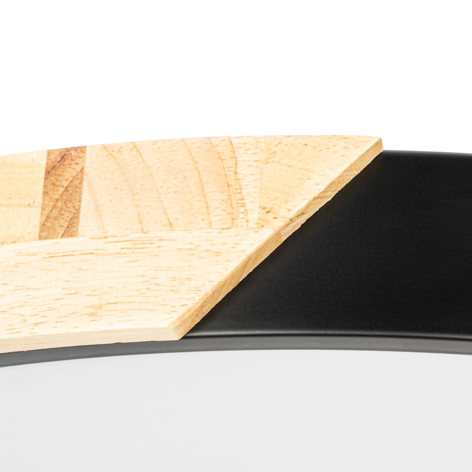 Plafonnier LED Lynorri, Ø 51 cm, noir, finition bois - PRIOS Plafonnier LED Lynorri, Ø 51 cm, noir, finition bois - PRIOS
