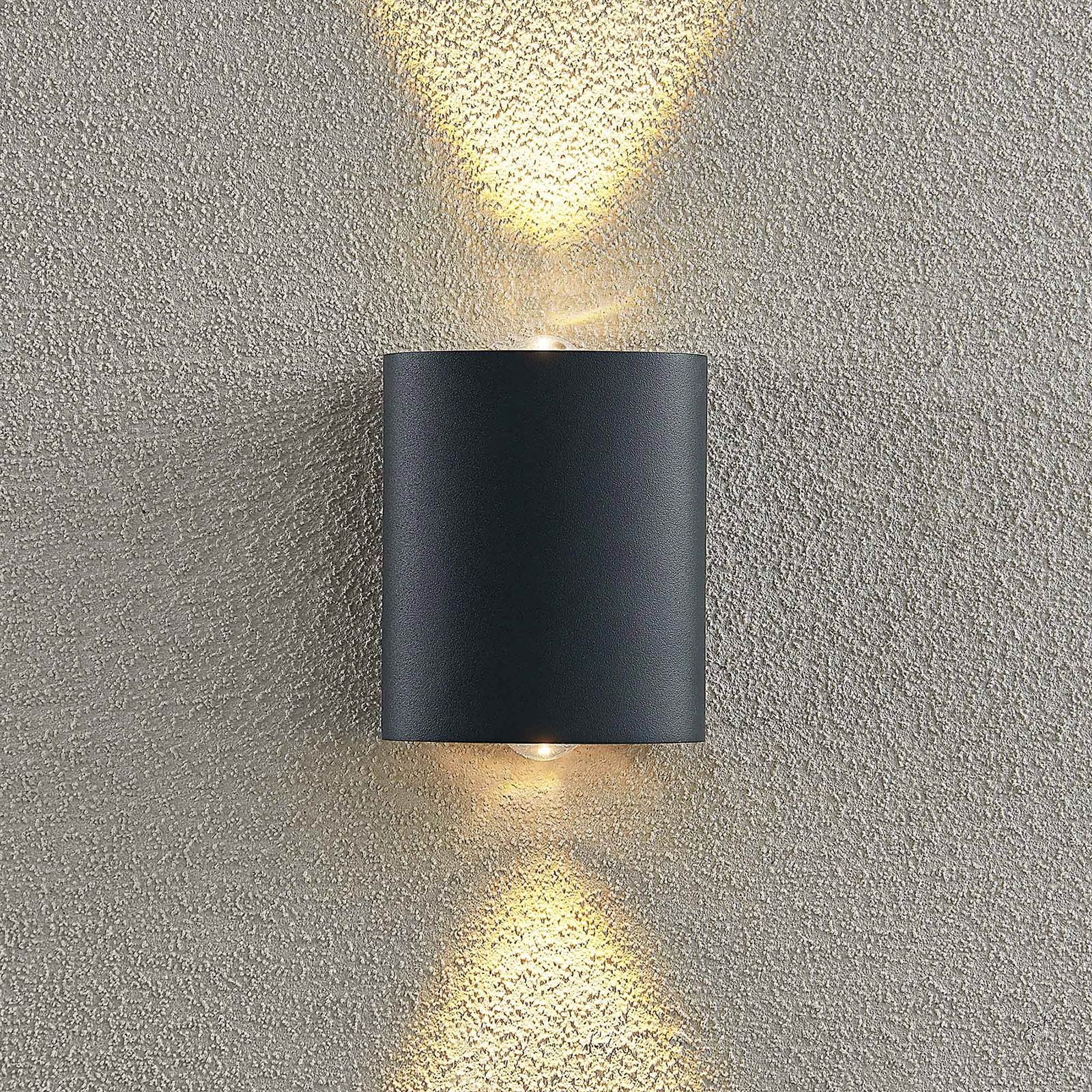 Lindby Gatlin -LED-ulkoseinälamppu, 10 cm