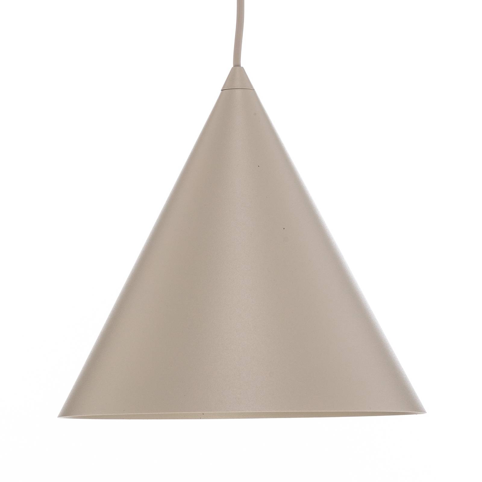 Lampa wisząca Cono, 1-punktowa, Ø 25 cm, beżowa