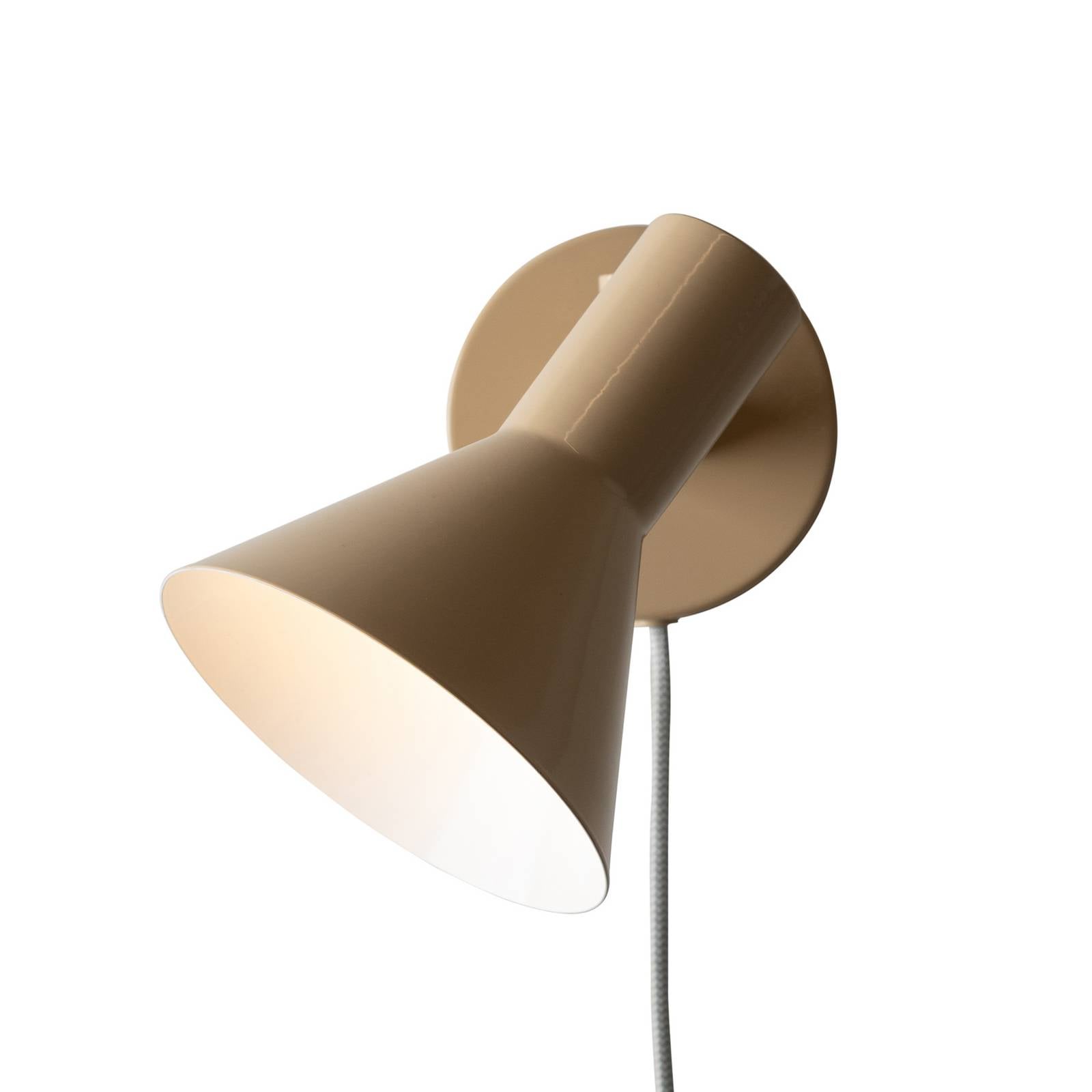IT'S ABOUT ROMI Wandlampe Stavanger, beige, Stecker, 20 cm