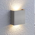 Manon LED sienas lampa, satīna niķelis, 10,5 cm