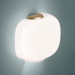 Foscarini Chouchin 3 Semi væglampe, hvid/guld