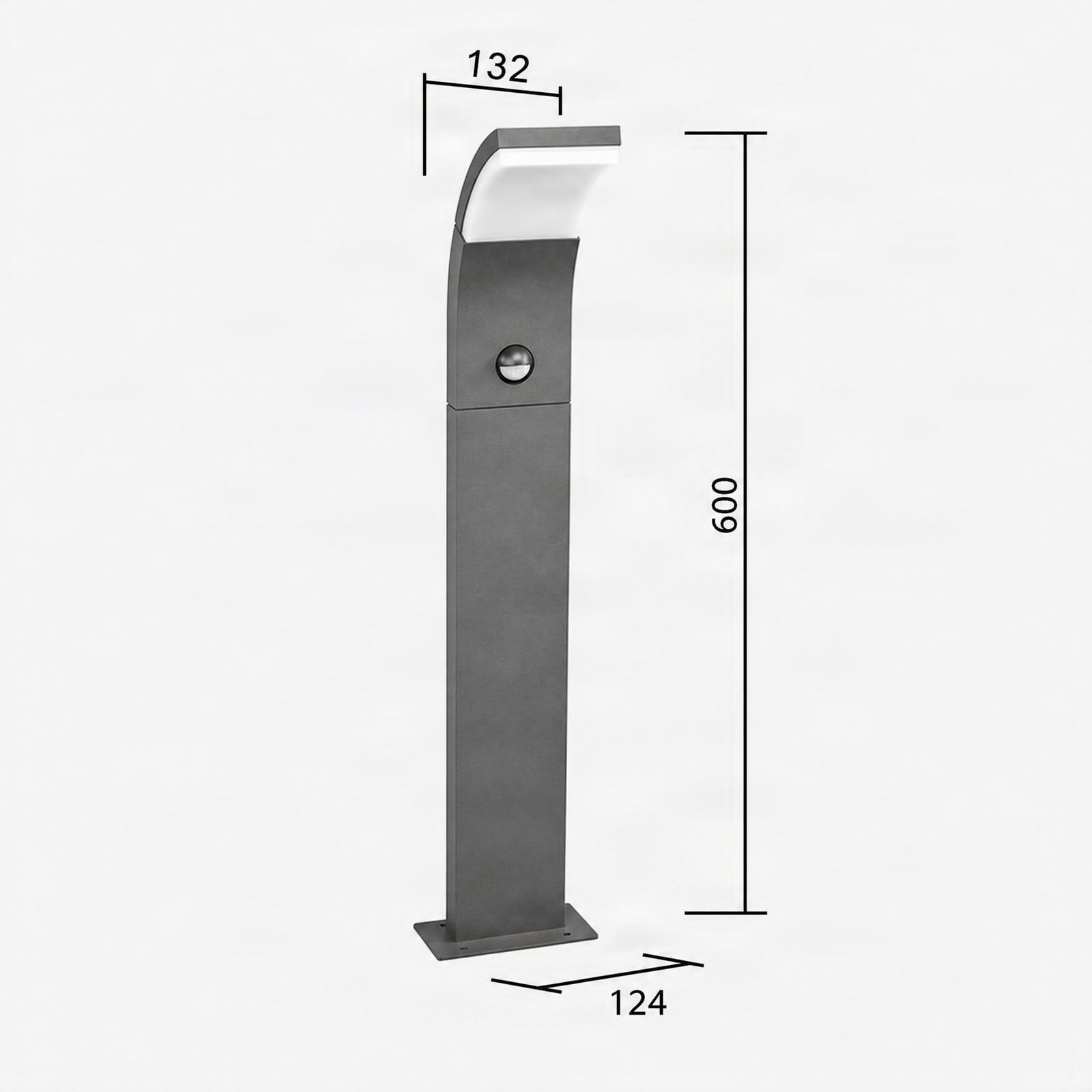 Lucande LED-Wegelampe Timm, Sensor, 60 cm, anthrazit, IP54 Lucande LED-Wegelampe Timm, Sensor, 60 cm, anthrazit, IP54