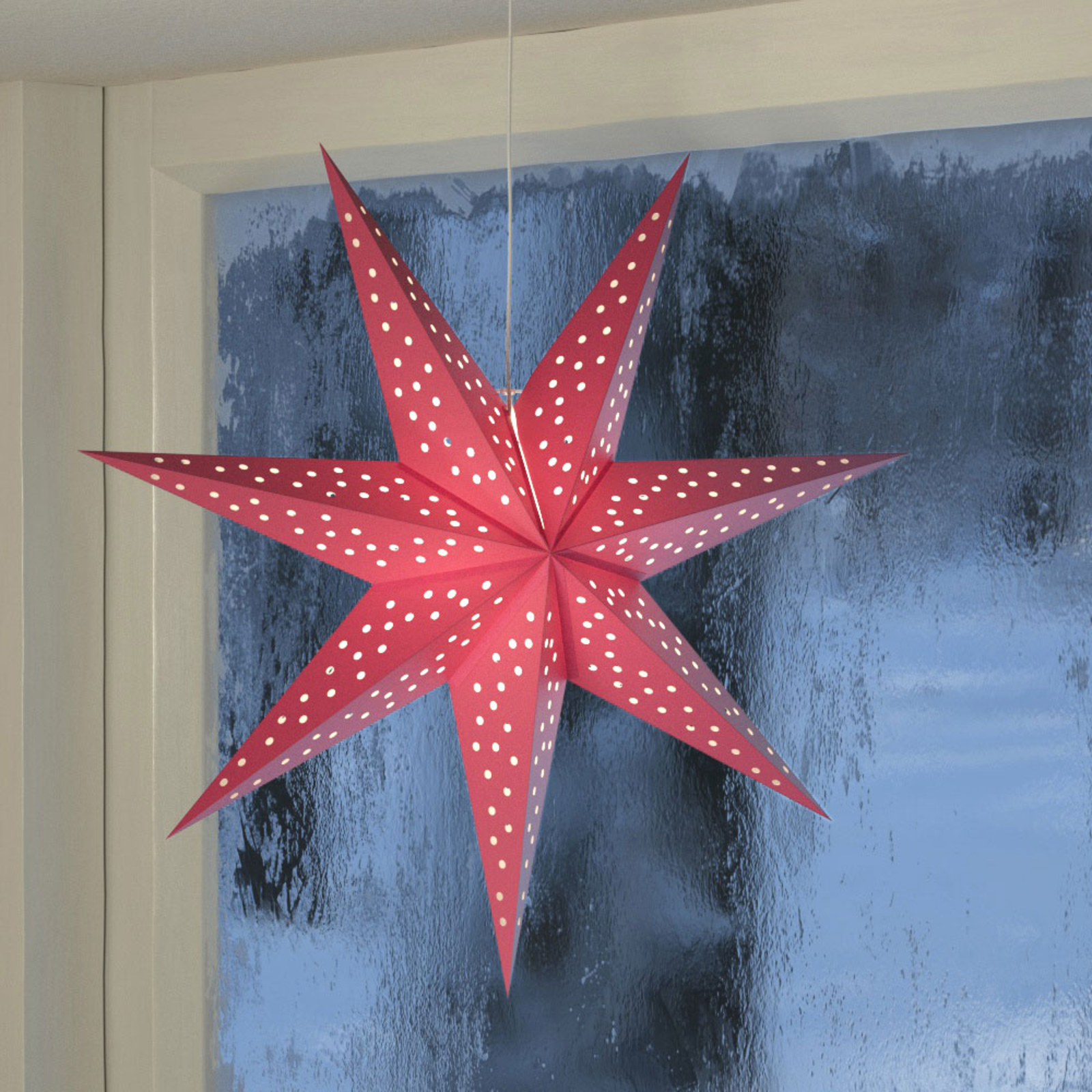 Clara stjerne til ophængning, fløjlslook, Ø 75 cm