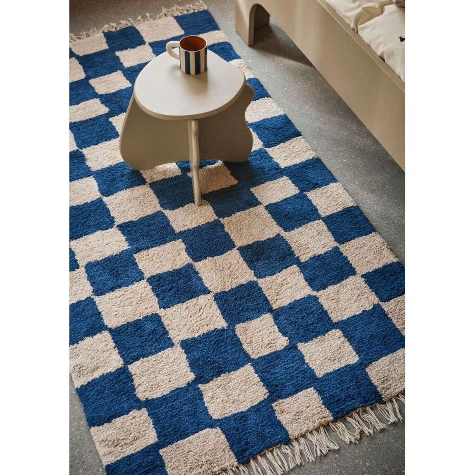 Mara Washable Rug Deep Blue/Warm Sand - ferm LIVING