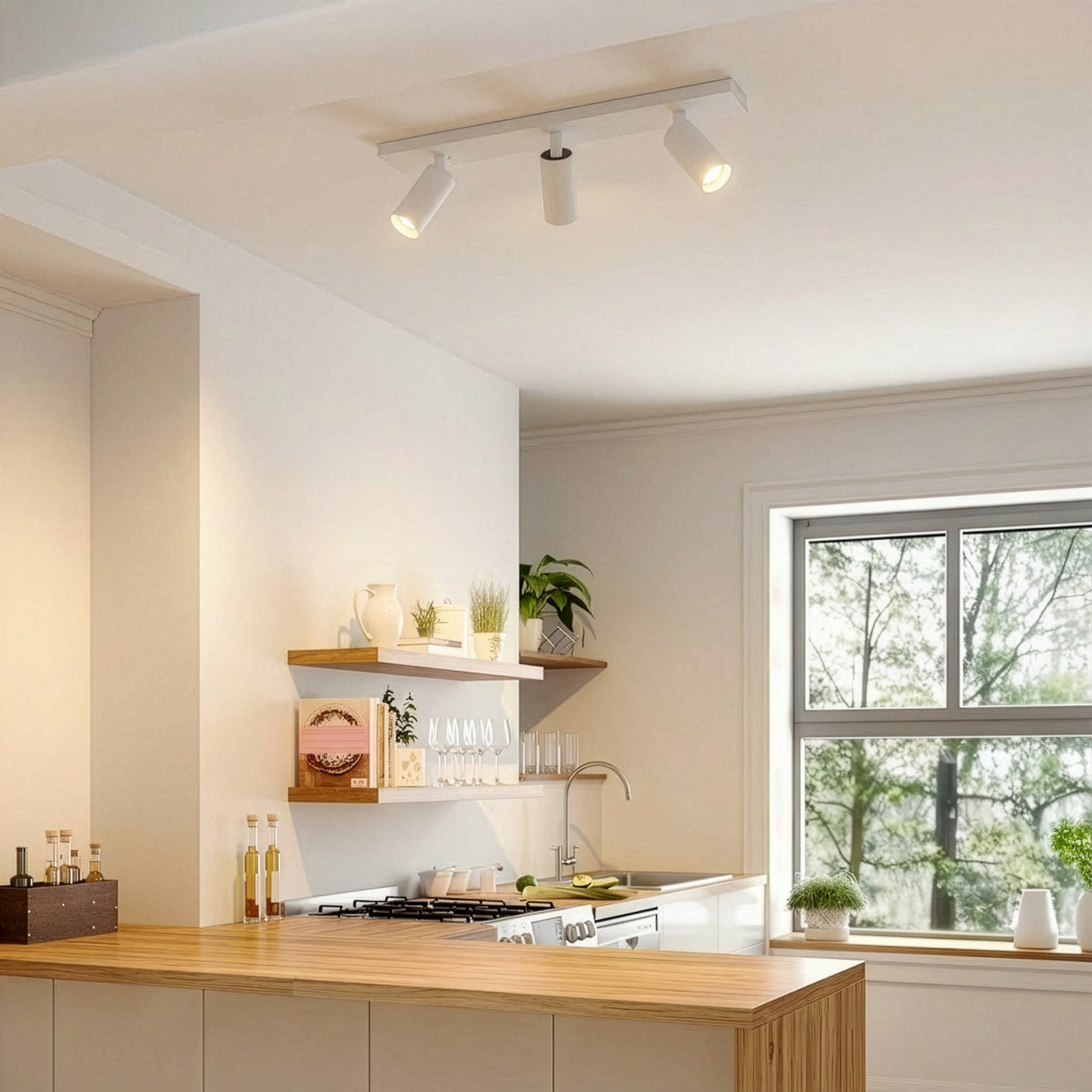 Arcchio Faretto da soffitto Brinja Slim, bianco, a 3 luci, GU10 MR11 Arcchio Faretto da soffitto Brinja Slim, bianco, a 3 luci, GU10 MR11