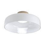 LED stropní svítidlo Lunar, bílé, sklo, Ø 42 cm, CCT, stmívatelné