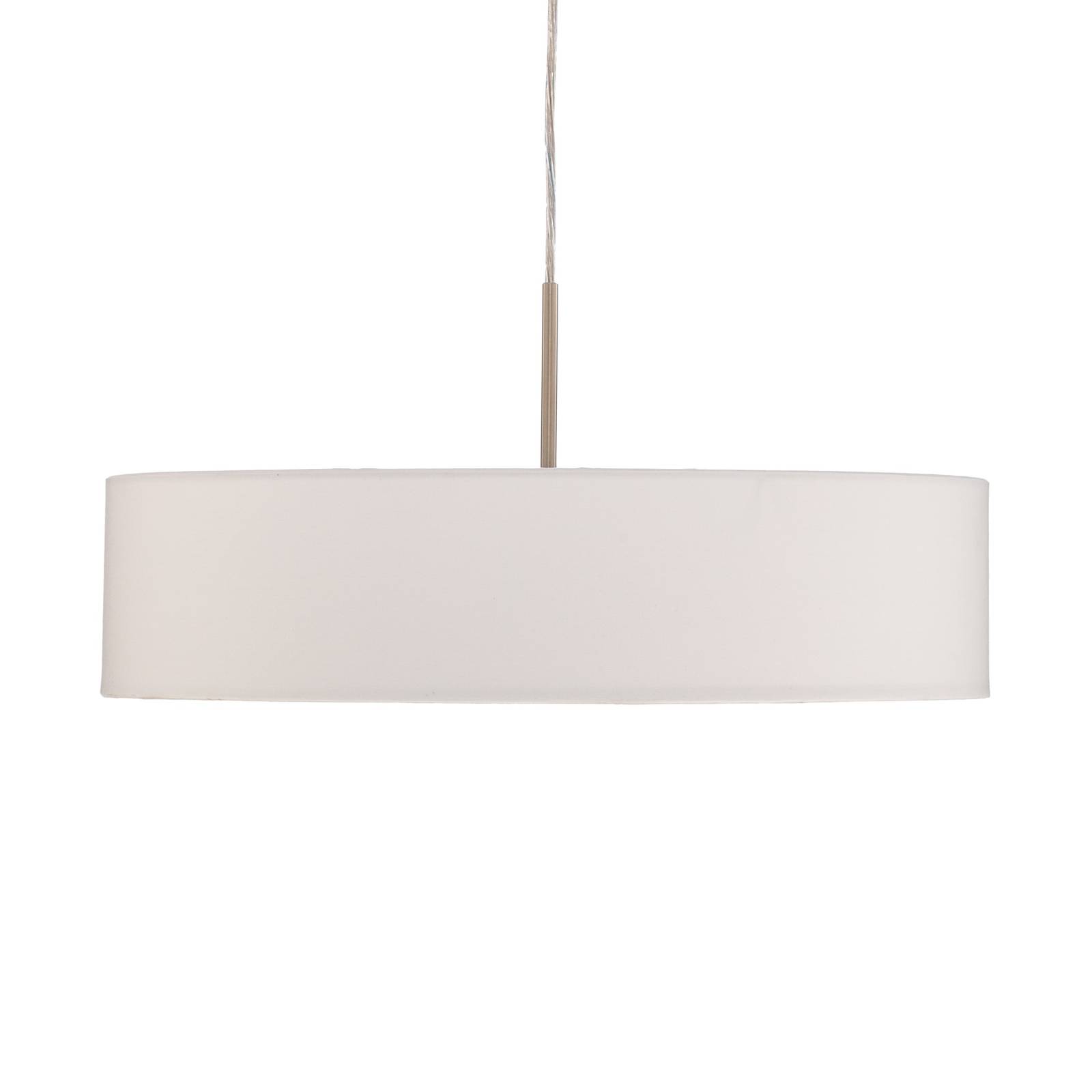 Lampa wisząca Lindby Sebatin, Ø 50 cm, kremowy, tkanina, E27