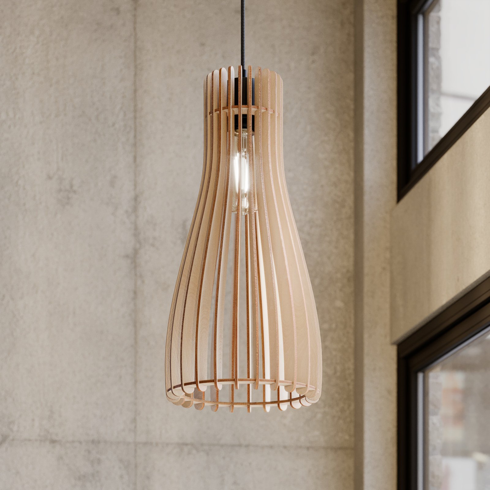 Envolight Furn hanging light, birch plywood 1-bulb