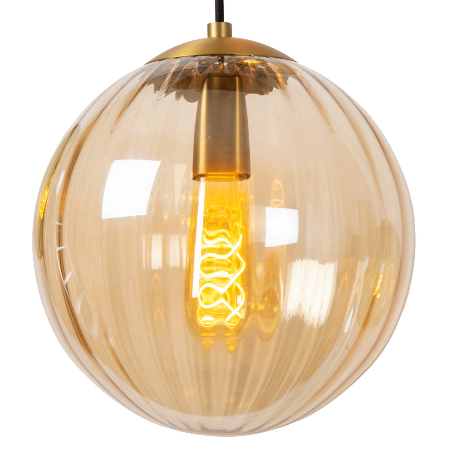 Monsaraz pendant light, Ø 25 cm, amber. Glass, 1-bulb