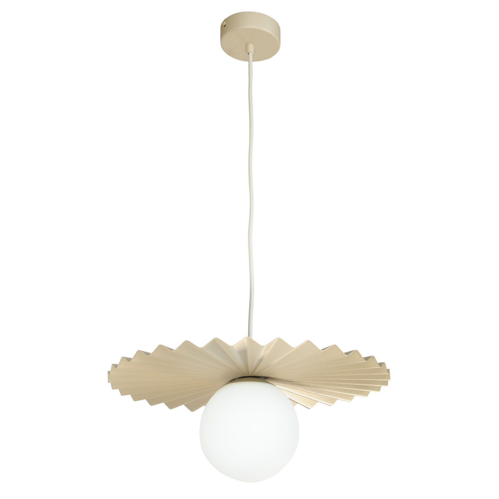 Suspension Fiore, gris-beige, Ø 40 cm, verre Suspension Fiore, gris-beige, Ø 40 cm, verre