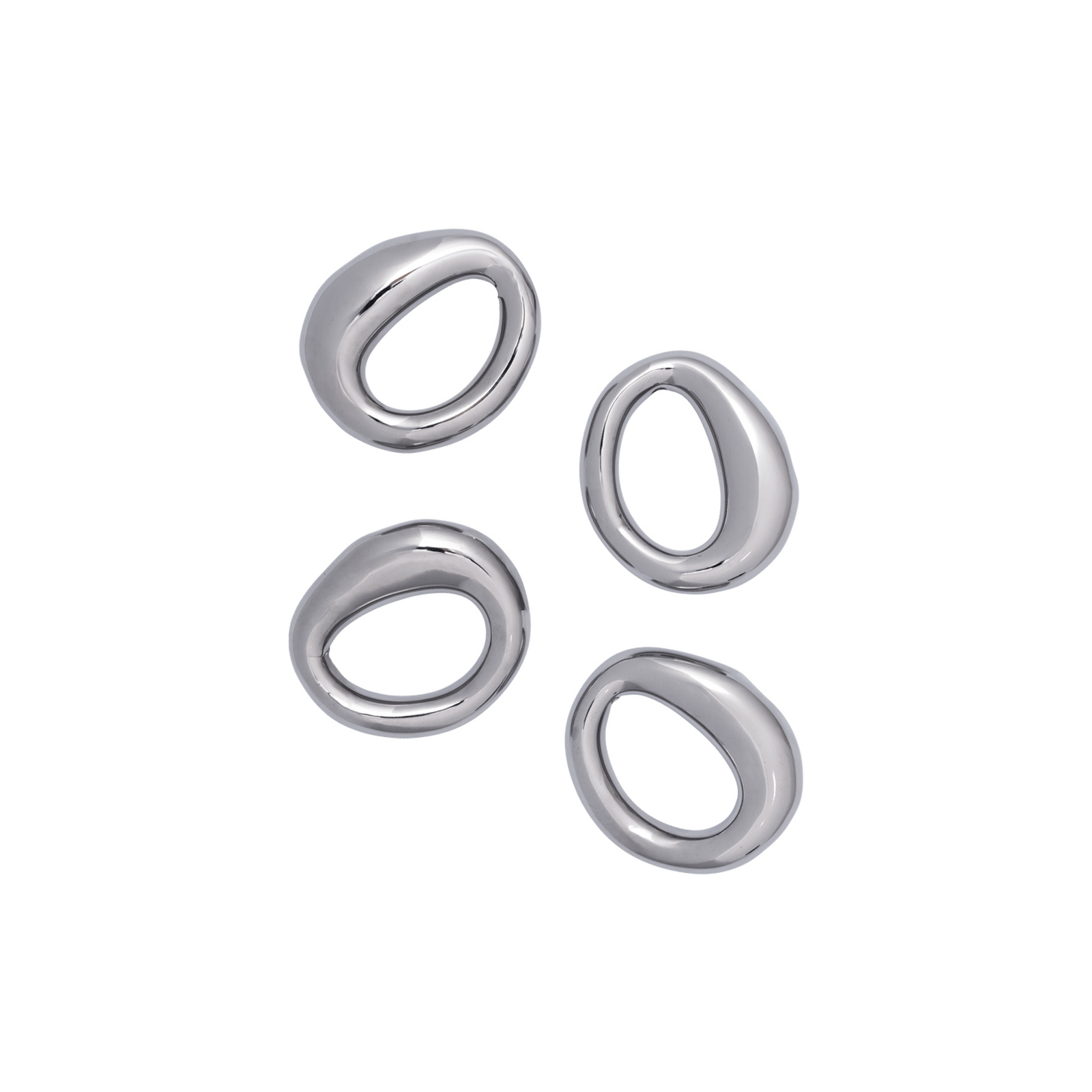 Orrith szalvétagyűrű, ezüst színű, 4 darabos szett - ferm LIVING