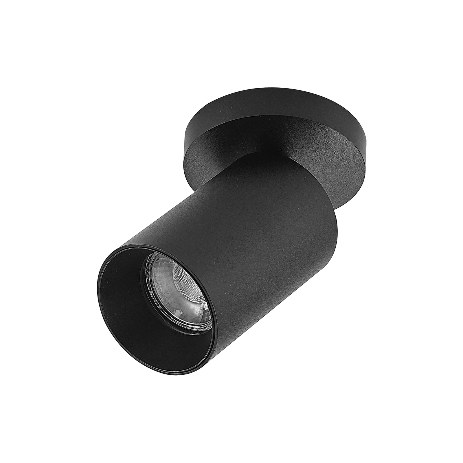 Arcchio-kohdevalaisimen Brinja, musta, pyöreä, korkeus 12 cm, halkaisija 6 cm
