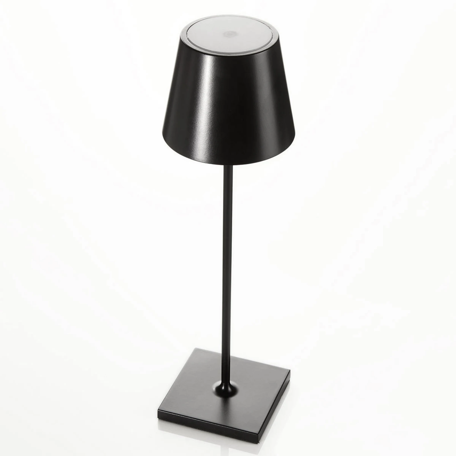 LED-Tischlampe Toc mit USB-Charger, IP54, schwarz