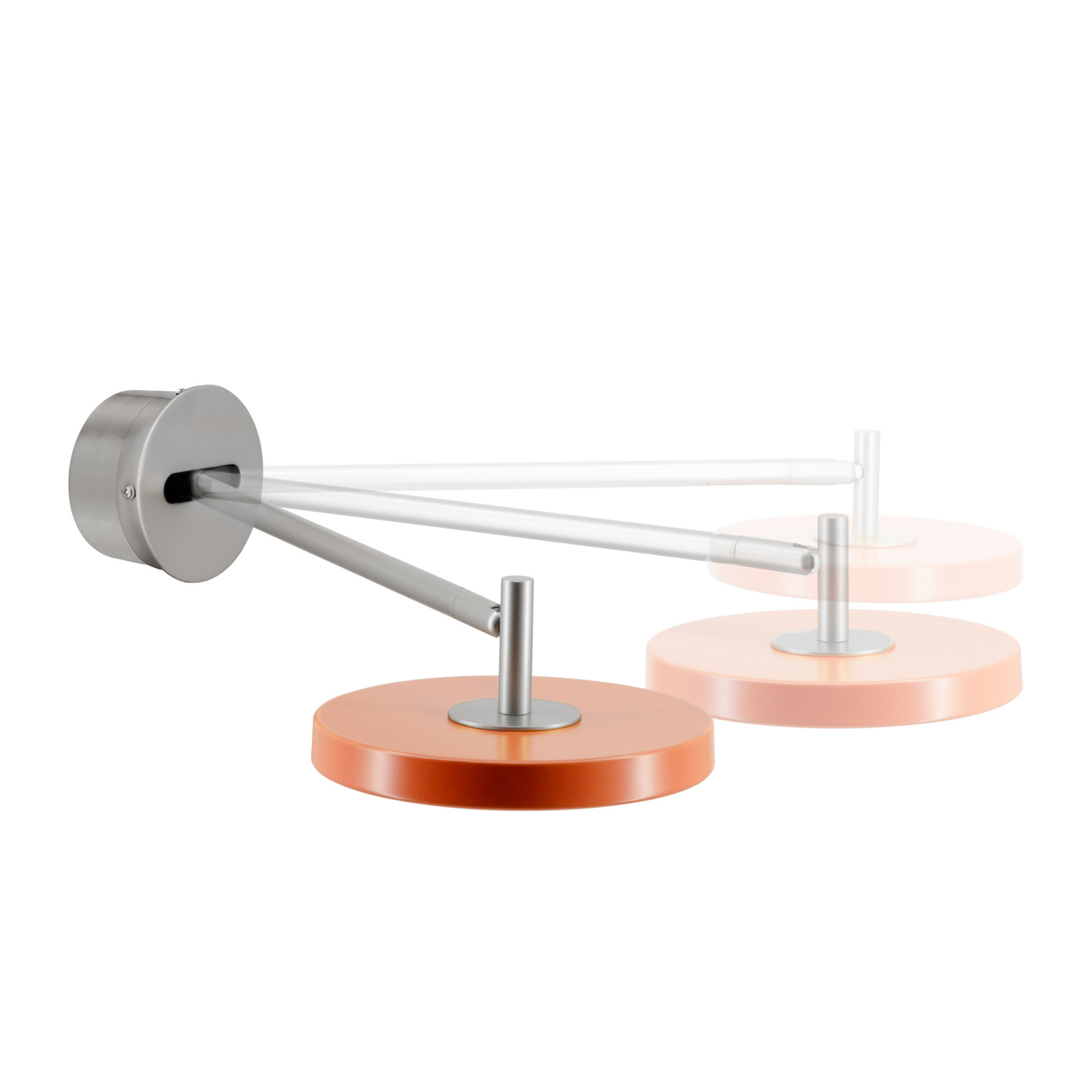 UMAGE LED-Wandlampe Asteria Long, orange, Stahl, Hardwire