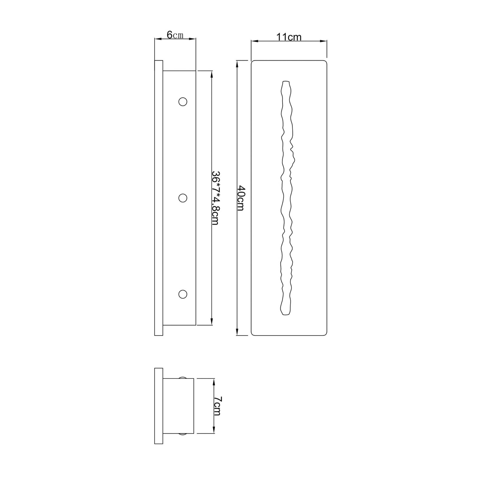 LED-Wandleuchte Rojas, beige/weiß, Travertin, 40 cm breit LED-Wandleuchte Rojas, beige/weiß, Travertin, 40 cm breit