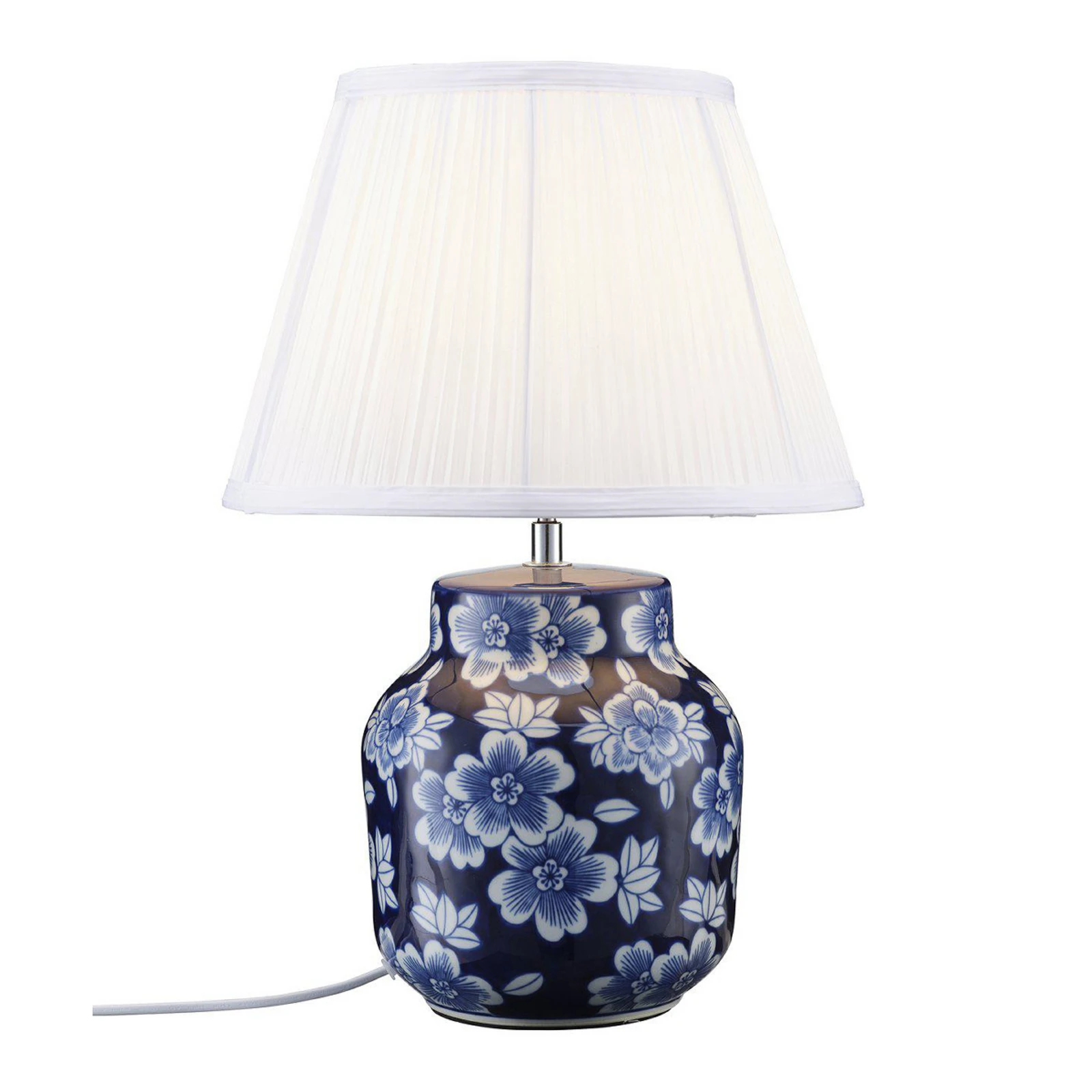Lampe à poser PR Home Fanny, bleu/blanc, céramique, 47 cm, E27
