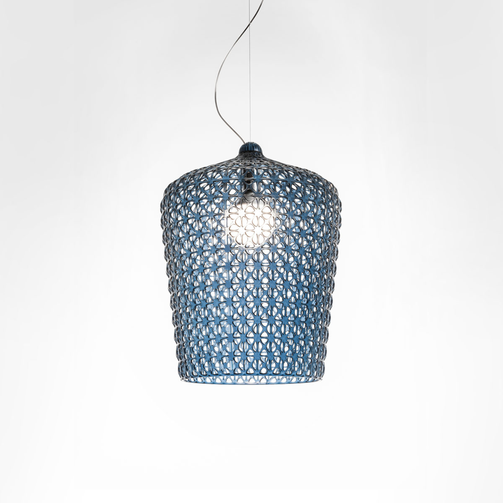 Design hanglamp Kabuki, lichtblauw