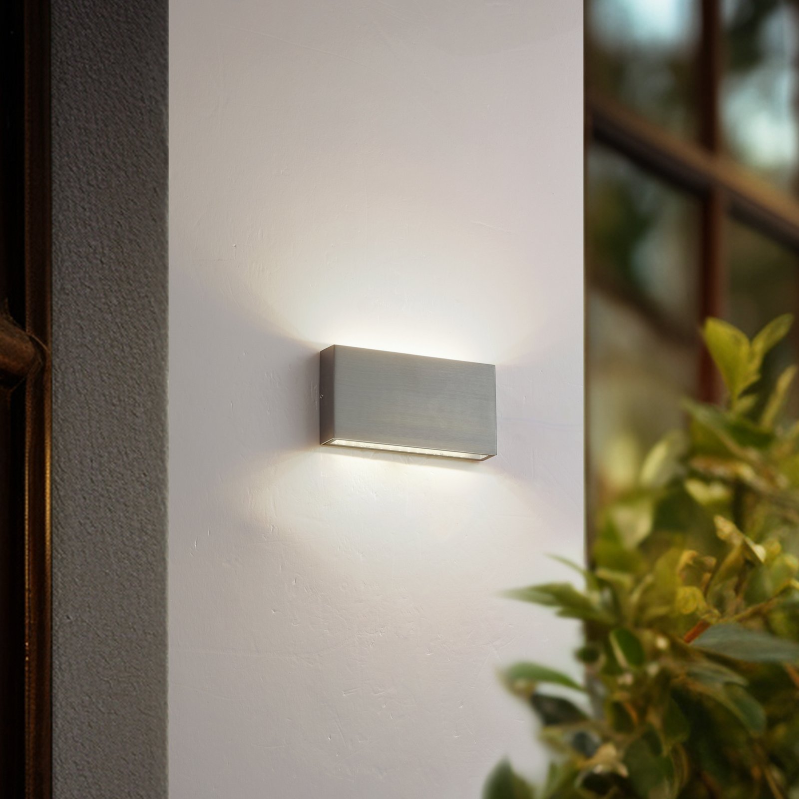Jarte kinkiet zewnętrzny LED 17 cm szary metal IP54 - Lindby