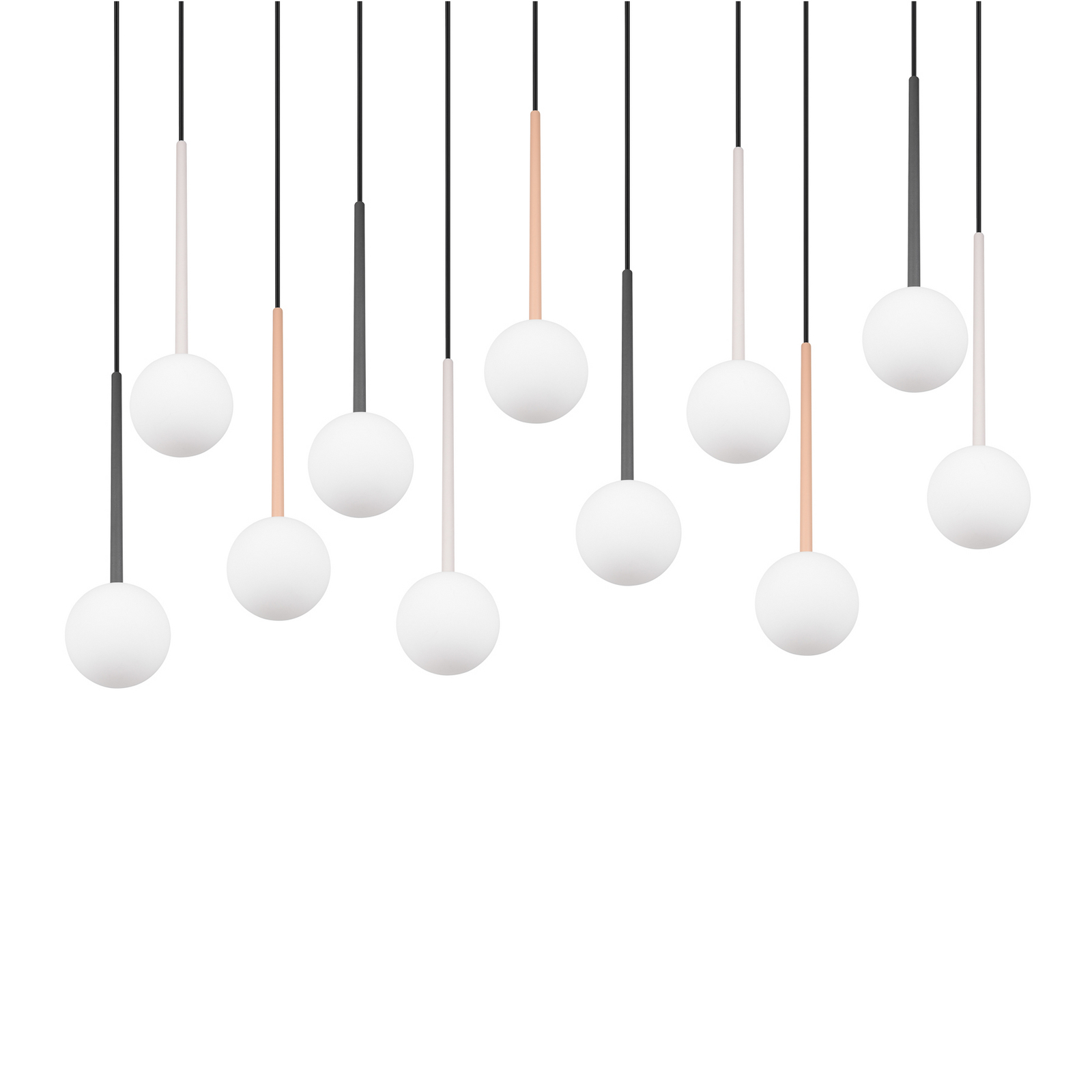 Piekaramā lampa „Firano“, krāsaina, garums 129 cm, metāla, 11 spuldzes. Piekaramā lampa „Firano“, krāsaina, garums 129 cm, metāla, 11 spuldzes.