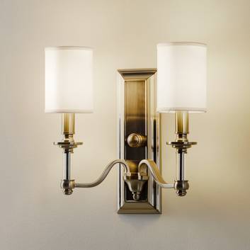 Two-bulb wall lamp Sussex, brushed nickel