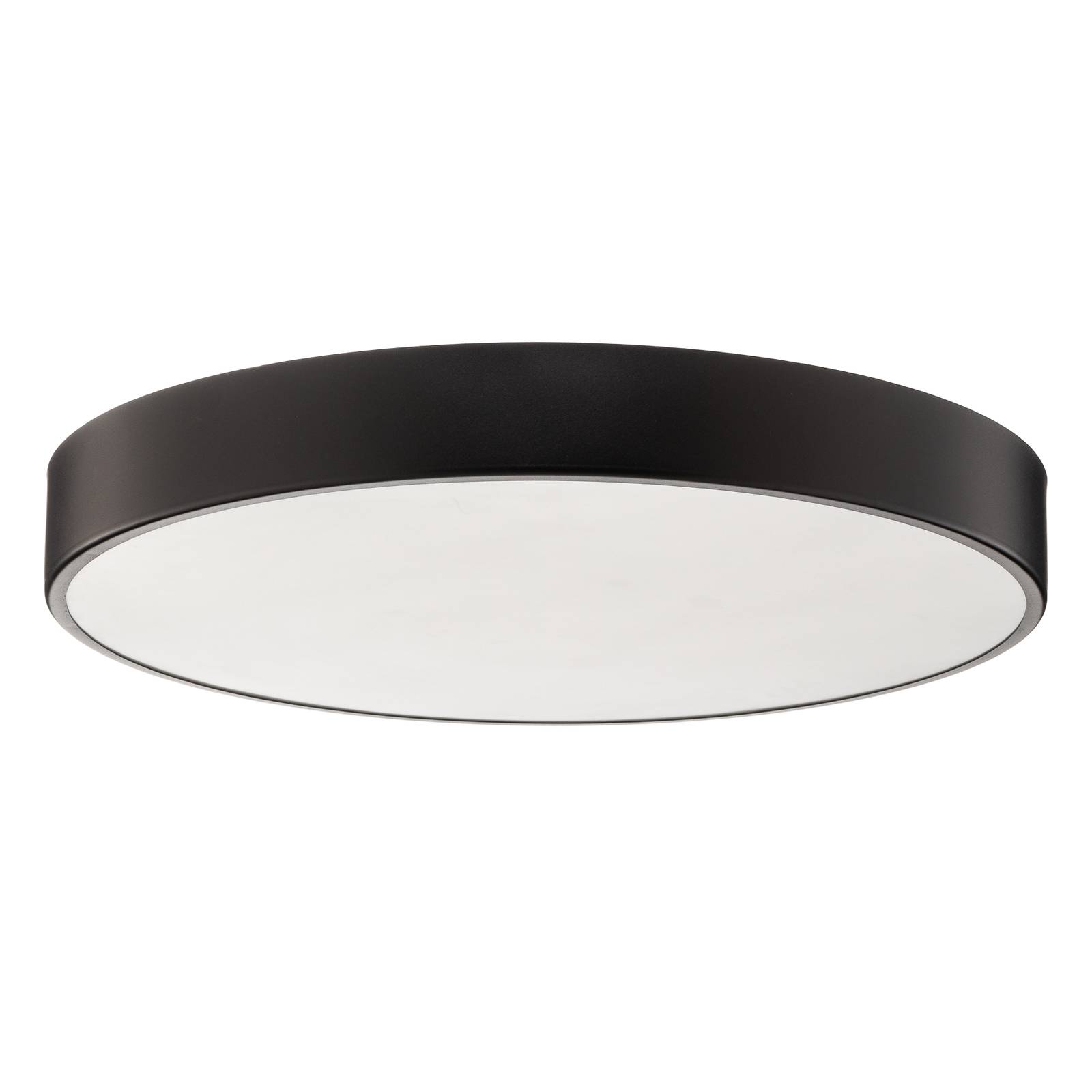 Lampa sufitowa Cleo dyfuzor szklany, czarna Ø 60cm