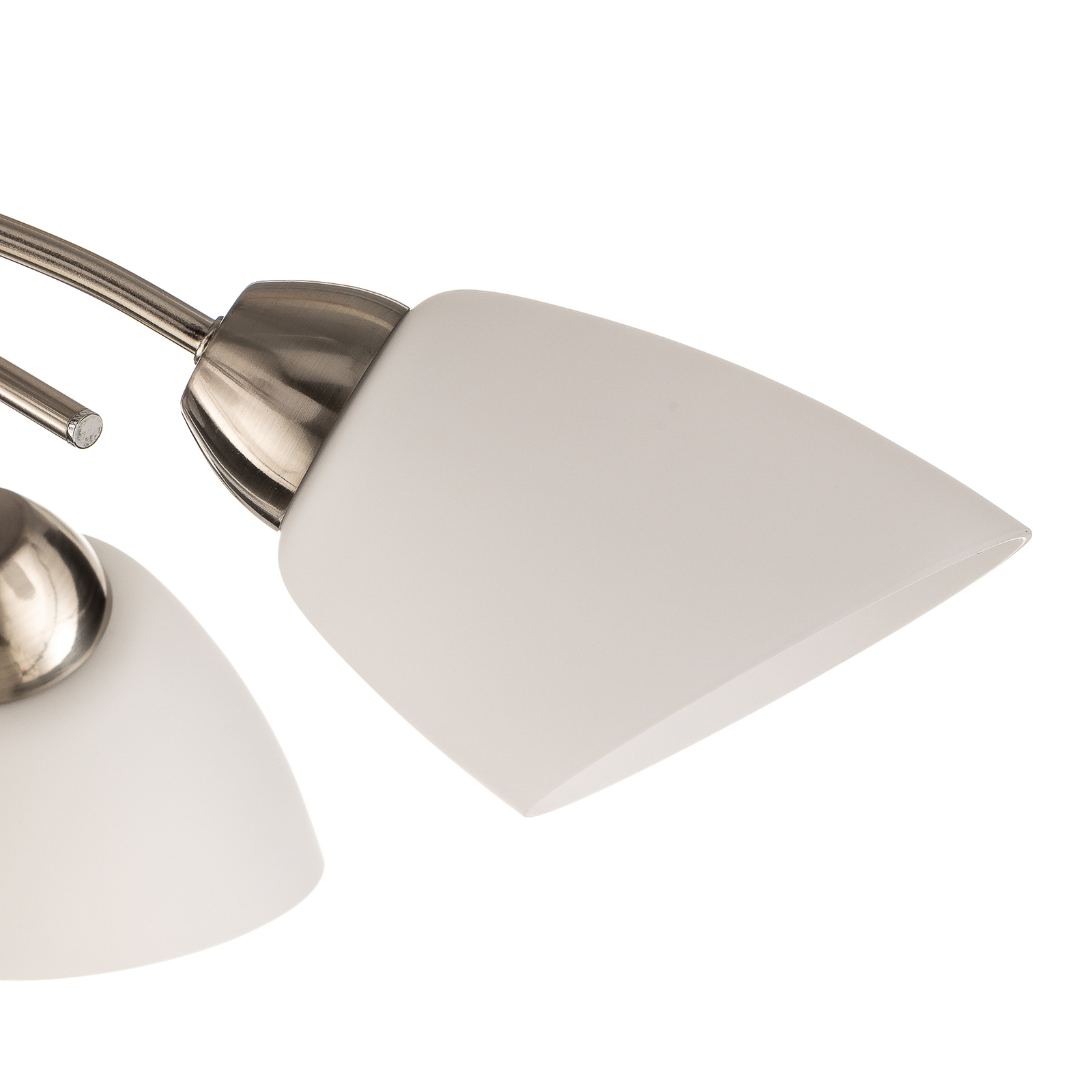 Varietta ceiling lamp, glass, nickel, 5-bulb