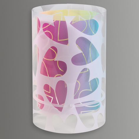 Cuore - lampada da tavolo decorata con cuori