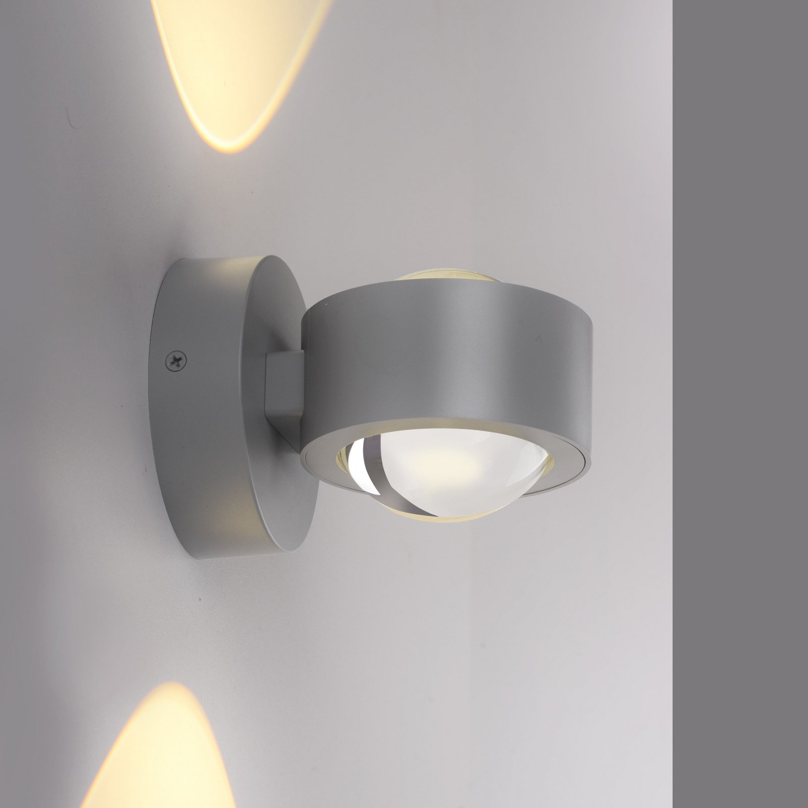 JUST LIGHT. aplique de pared LED Chia plateada, hierro, 3000 K
