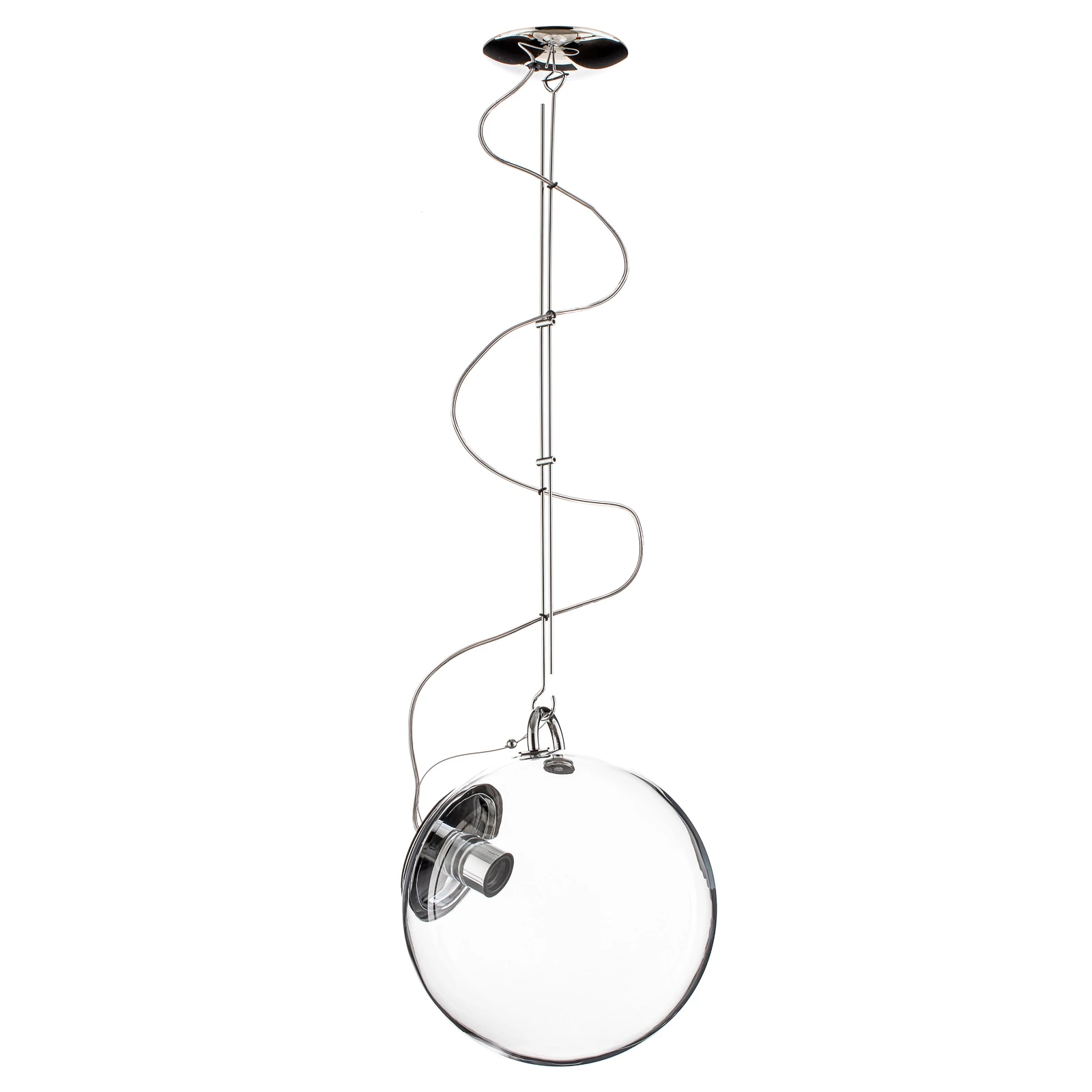 Artemide Miconos glass pendant light in chrome