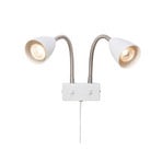 Ciro 2 Wandleuchte White/Steel  - Markslöjd