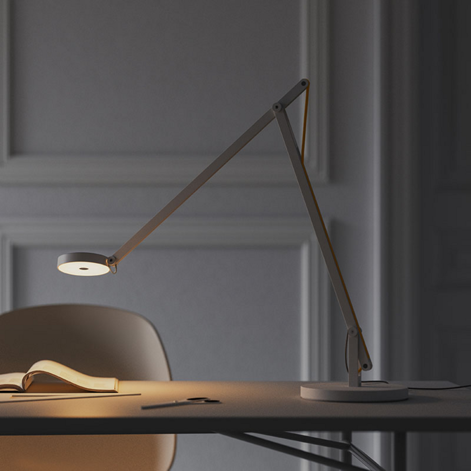 String T1 Stolna lampa DTW Matt Bijela/Narančasta - Rotaliana