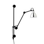 210 Vegglampe svart/krom – Lampe Gras