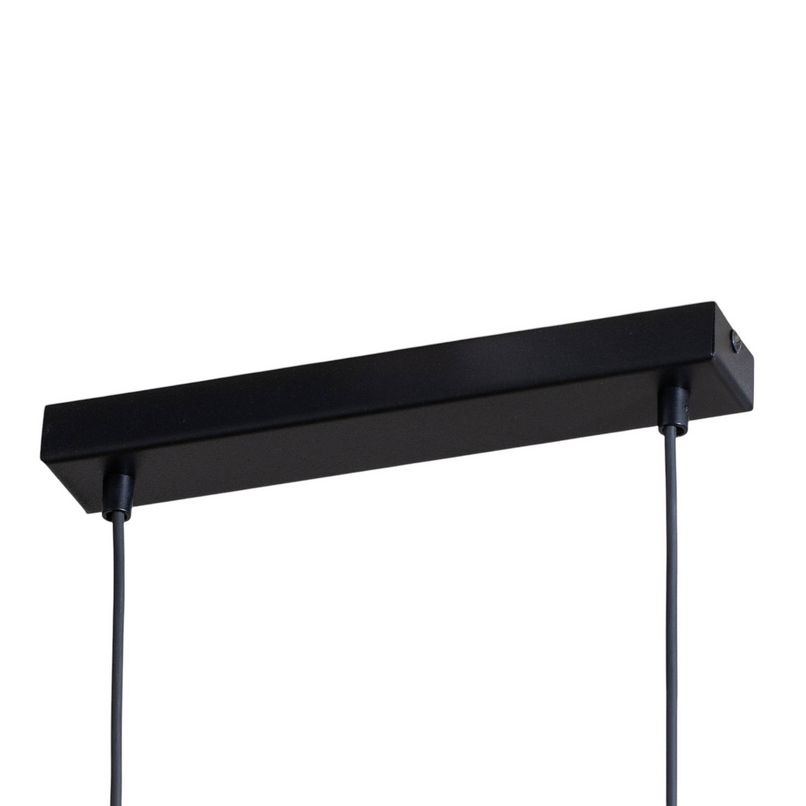 Żyrandol LED Teo, sosna, długość 96 cm, drewno, belka