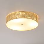 Alea Loop ceiling light with gold leaf