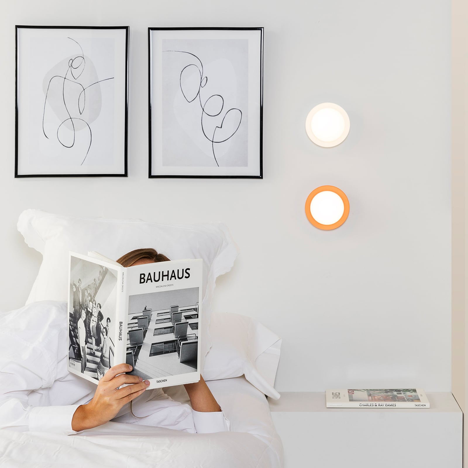 Applique murale LED May, IP44, blanche Applique murale LED May, IP44, blanche