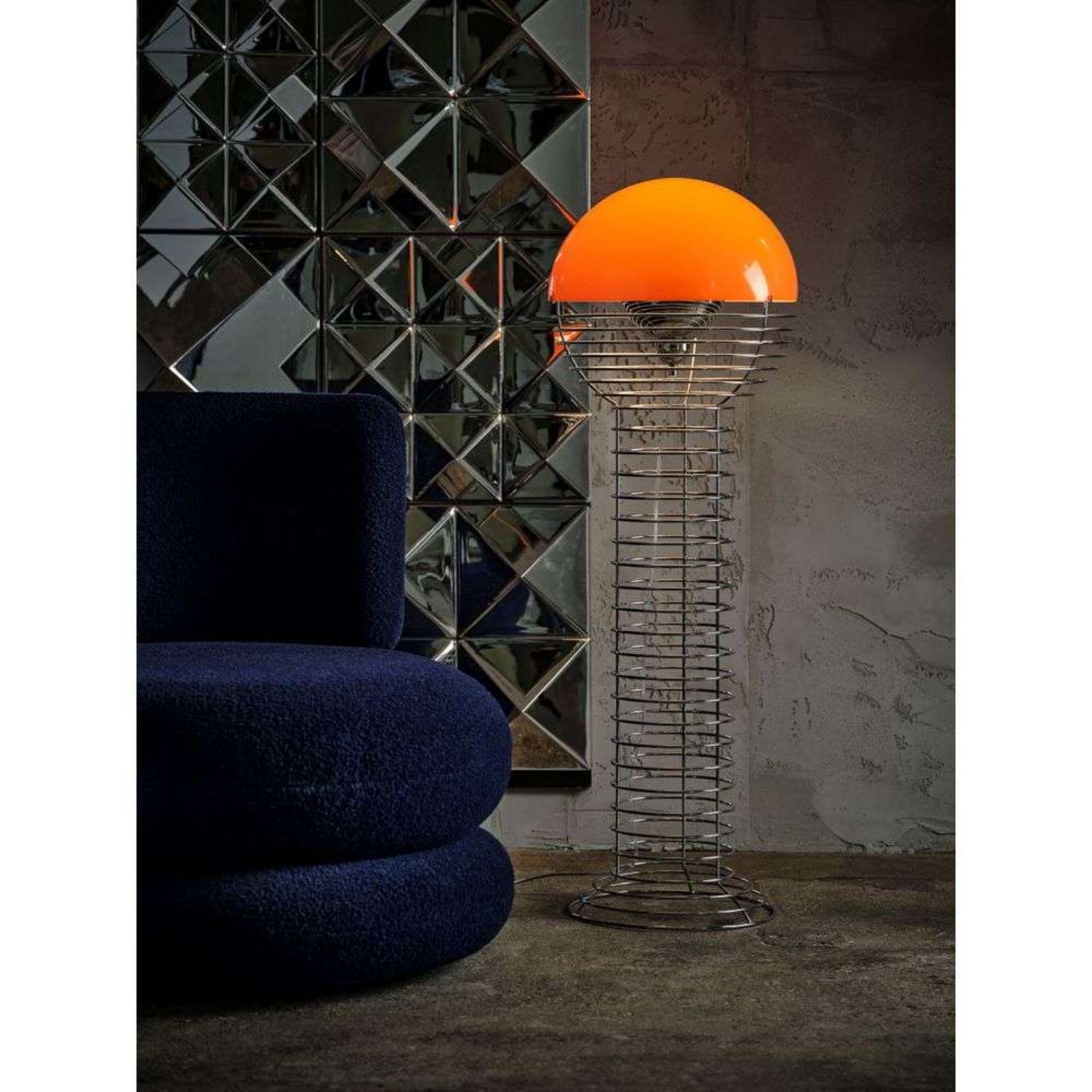 Wire Lampadar Chrome/Orange - Verpan