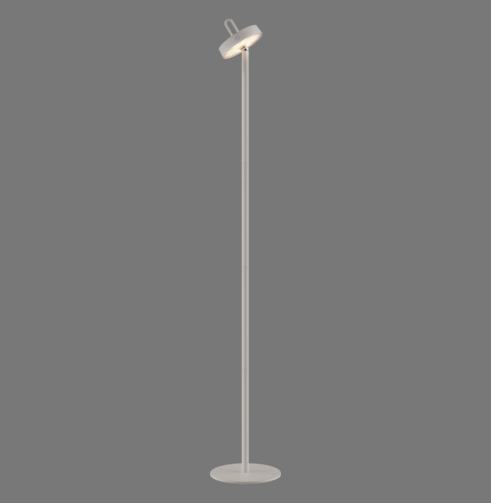 JUST LIGHT. Amag LED-gulvlampe, gråbeige jern IP44