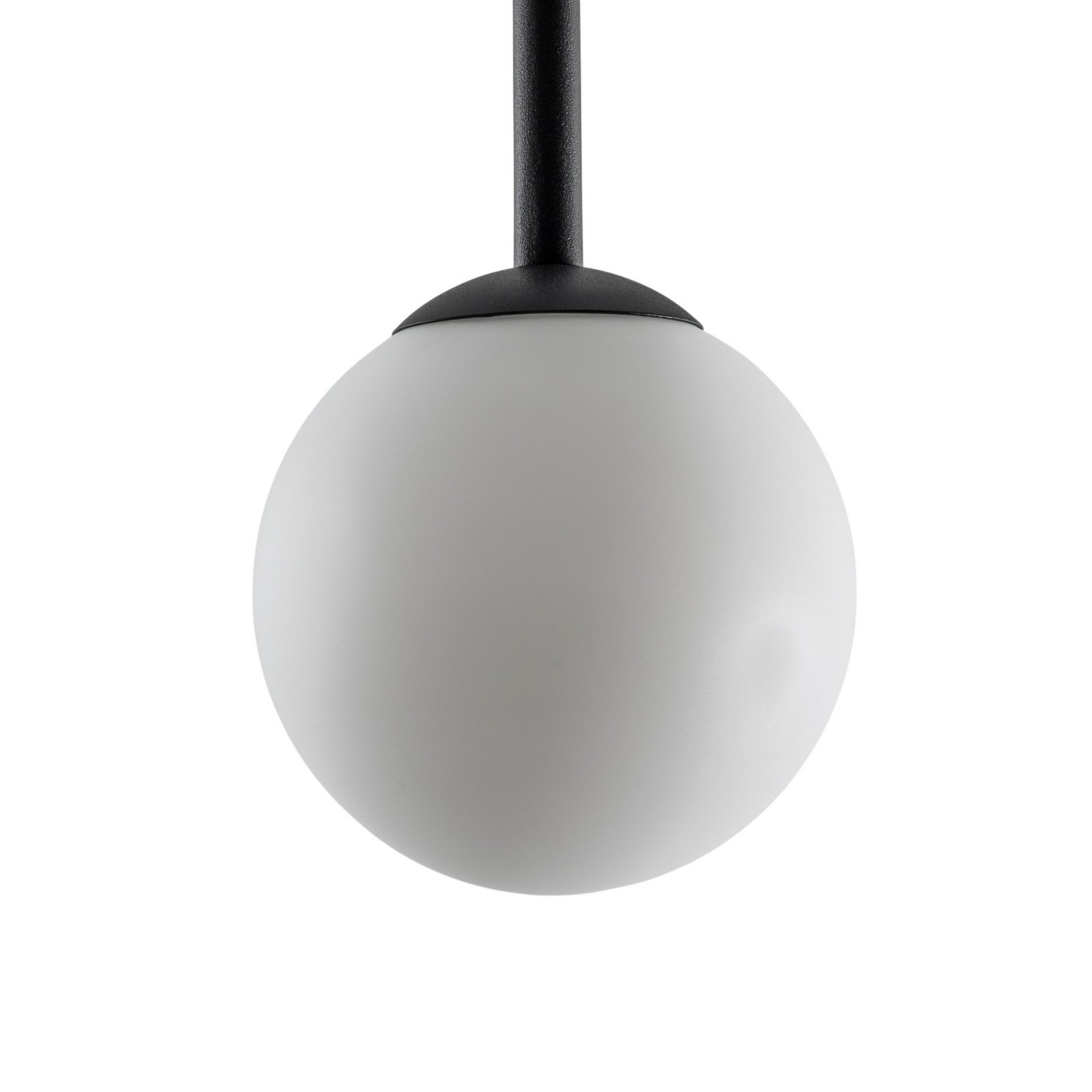 Plafonnier Atria, opale/noir, hauteur 76 cm, métal, à 2 lampes Plafonnier Atria, opale/noir, hauteur 76 cm, métal, à 2 lampes