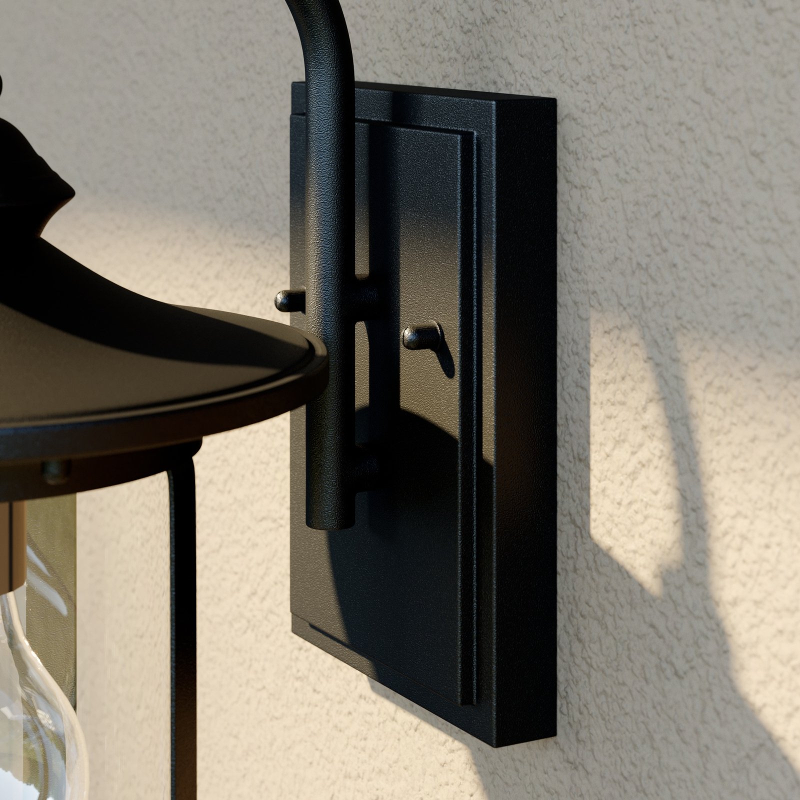 Zayn Outdoor Wall Lamp Black/Clear - Lindby